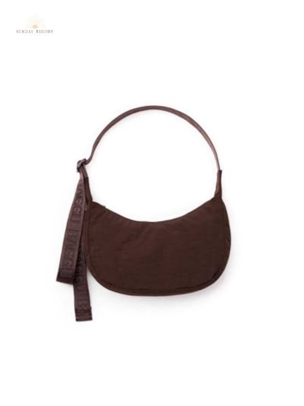 Small Crescent Nylon Crossbody Bag with Adjustable Strap
